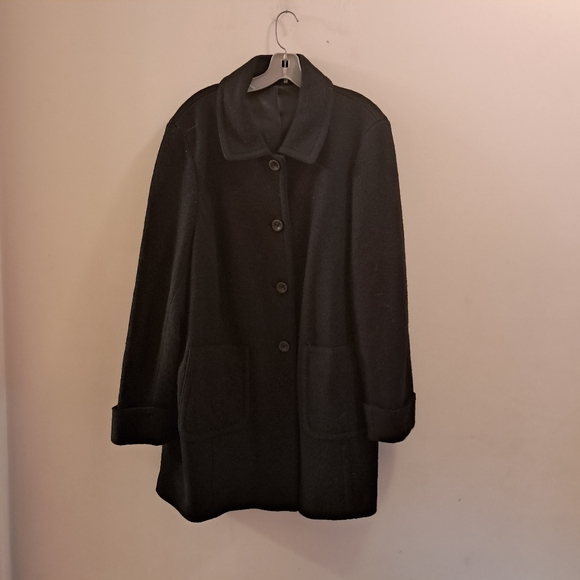 Lands' End Coat Women's 20W Plus Size Wool Blend Winter Formal Layering Warm - Picture 2 of 10